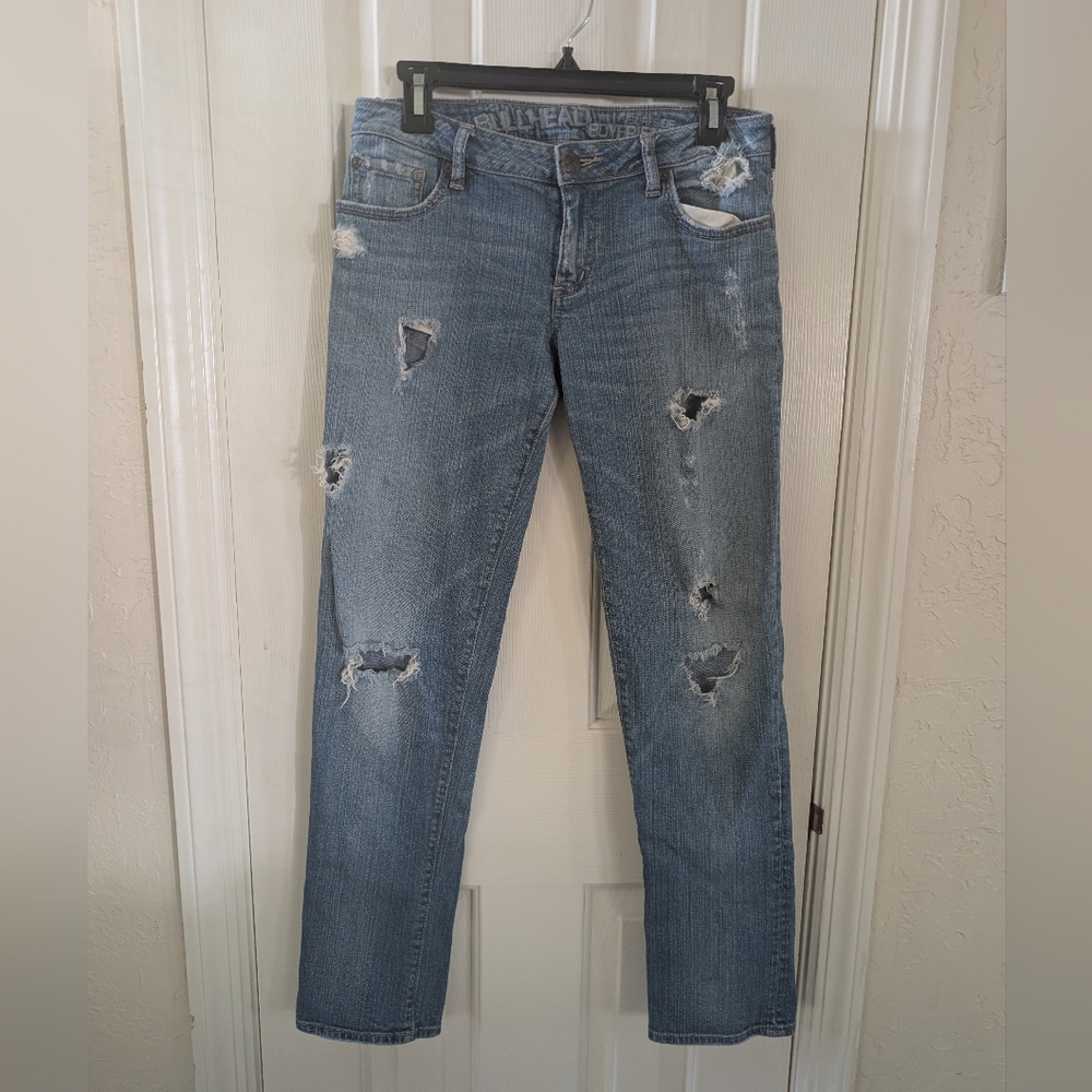 Bullhead Light Blue Distressed Boyfriend Jeans